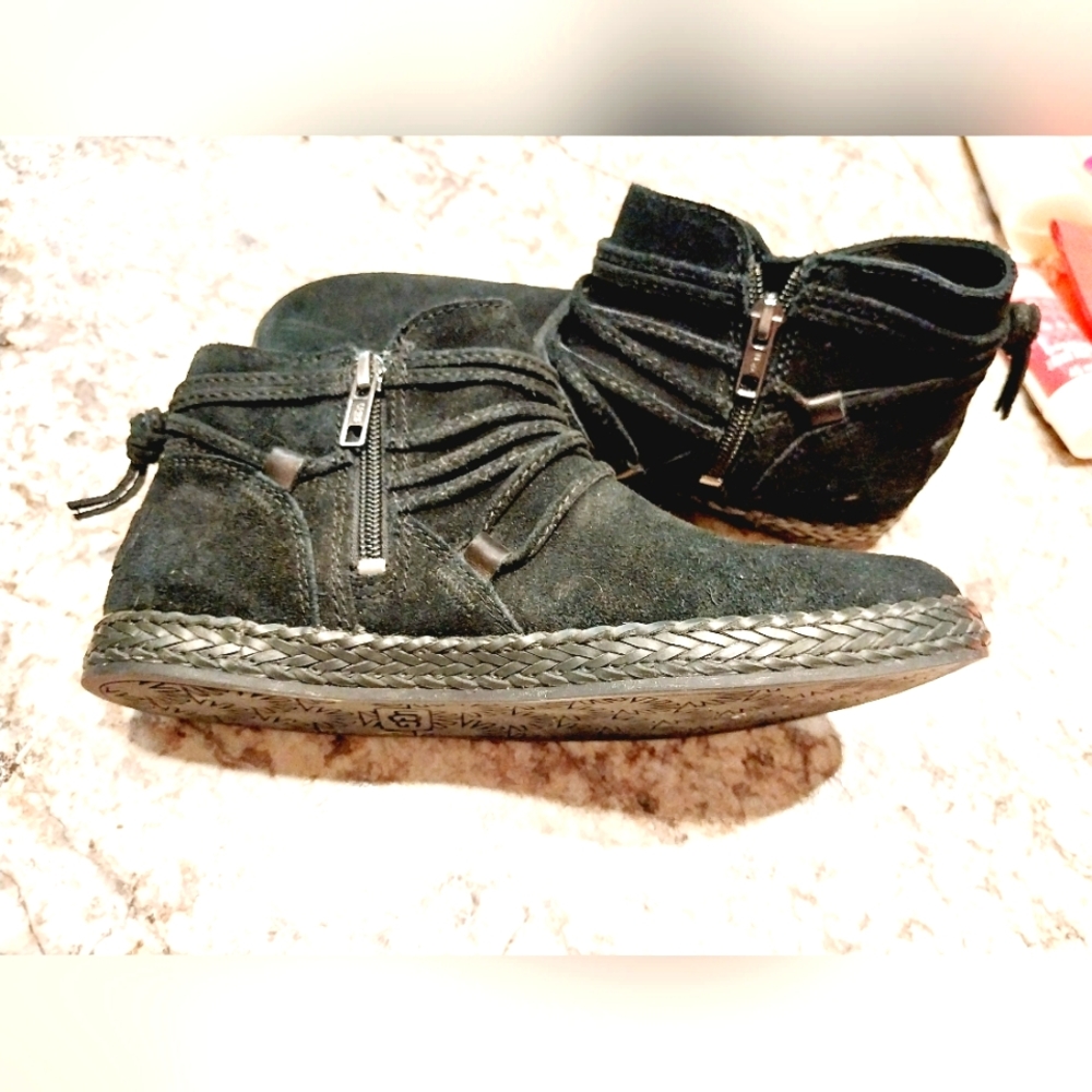 UGG leather and suede booties